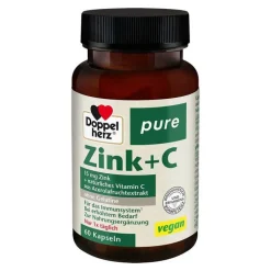 Doppelherz Zink + C pure Kapseln, 60 St
