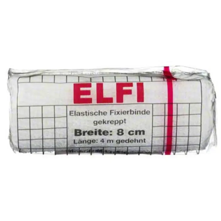Dracoelfi elastisch Fixierbinde 8cmx4m gekreppt cello, 1 St