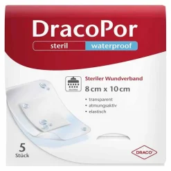 DracoPor waterproof Wundverband 8x10 cm steril, 5 St