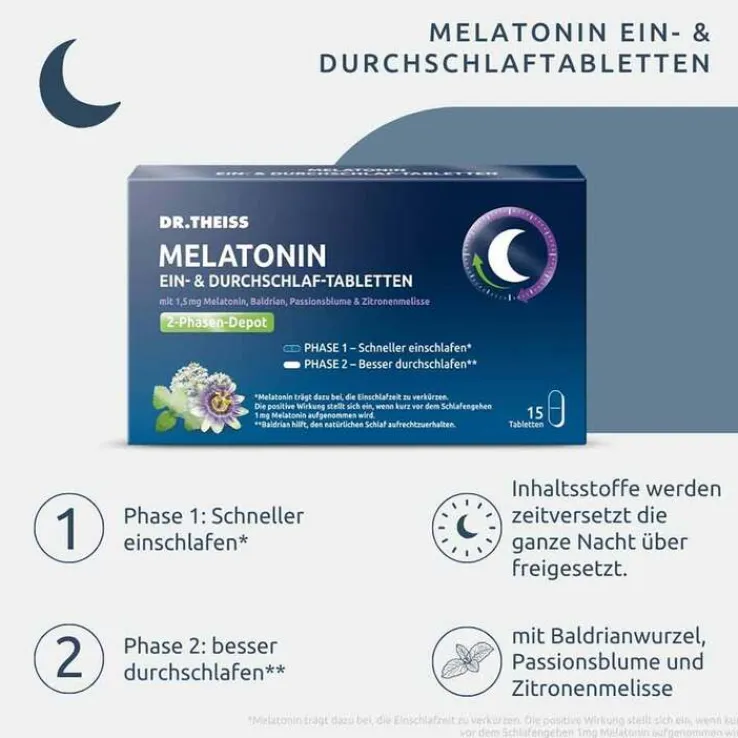 Dr. Theiss Melatonin Ein- & Durchschlaf-Tabletten, 30 St