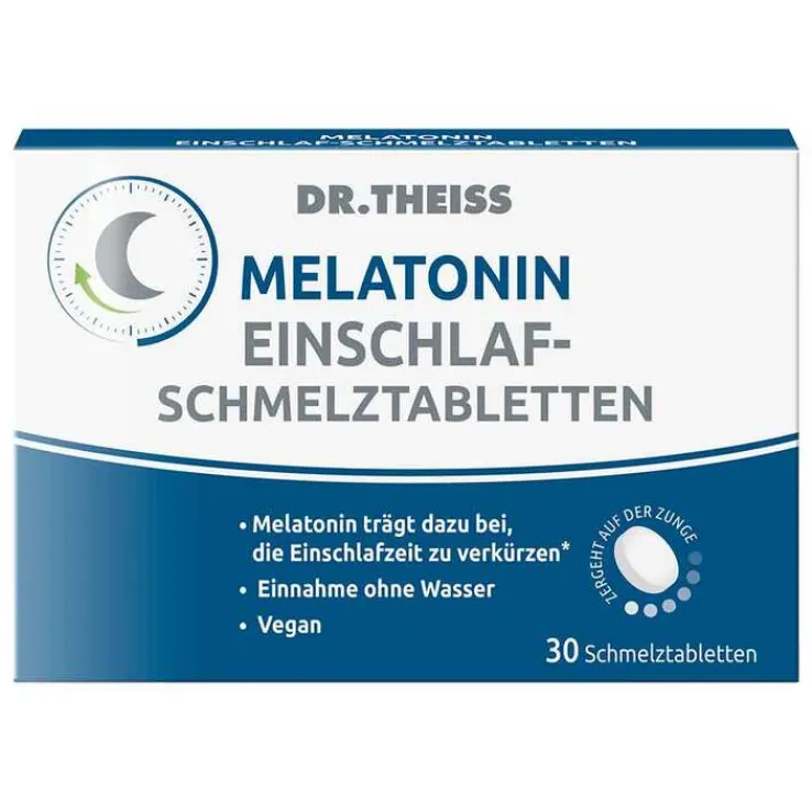 Dr. Theiss Melatonin Einschlaf-Schmelztabletten, 30 St