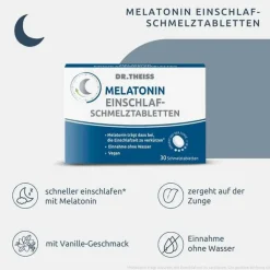 Dr. Theiss Melatonin Einschlaf-Schmelztabletten, 30 St