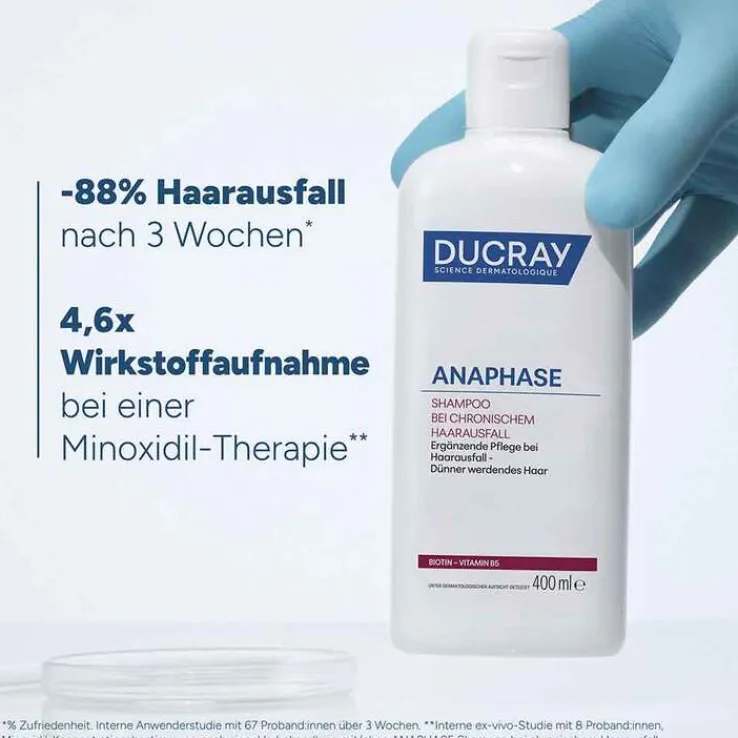 Ducray Anaphase Shampoo bei chronischem Haarausfall, 200 ml