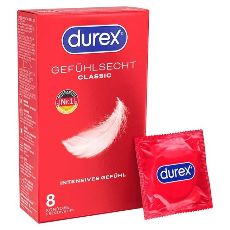 durex® Gefühlsecht Classic Kondome, 8 St