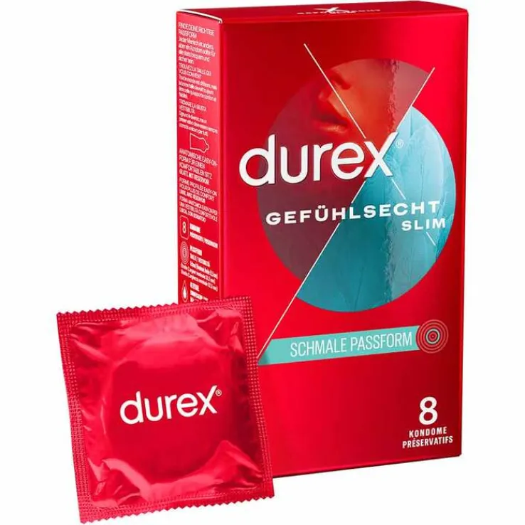 durex® Gefühlsecht Slim Kondome, 8 St