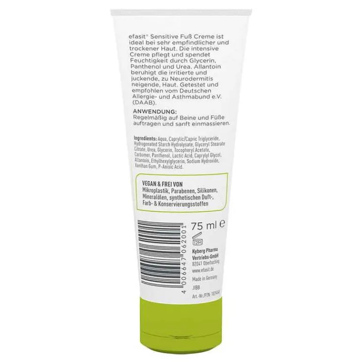Efasit Sensitive Fußcreme, 75 ml