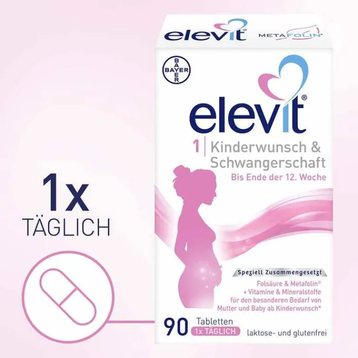 Elevit 1 Kinderwunsch & Schwangerschaft Tabletten, 90 St