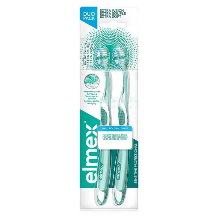 Elmex Sensitive Professional Zahnbürste Doppelpack, 2 St