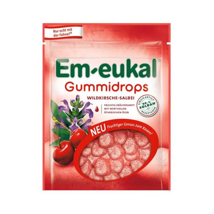 Em-eukal Gummidrops Wildkirsche-Salbei zuckerhaltig, 90 g