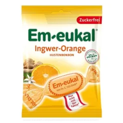Em-eukal Hustenbonbons Ingwer Orange zuckerfrei, 75 g