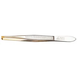 Erbe Pinzette Goldspitze schmal-schräg 9 cm, 1 St