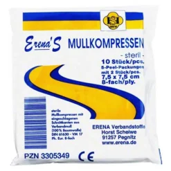 Erena Steril Mullkompresse 7,5x7, 5X2 St