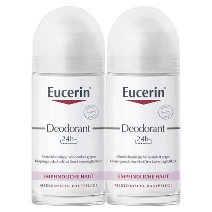 Eucerin Deodorant Empfindliche Haut 24h Roll-on , 2X50 ml