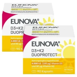 Eunova Duoprotect D3 + K2 4000 I.E. / 80 µg Kapseln , 2X90 St