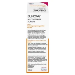 Eunova Junior Sirup mit Orangengeschmack, 150 ml