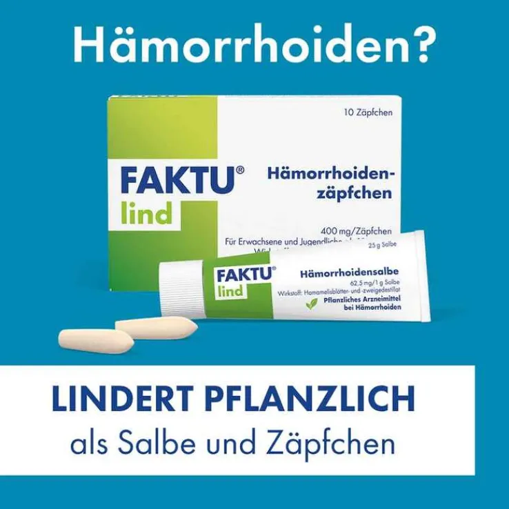FAKTU lind Hämorrhoidensalbe mit Hamamelis, 25 g