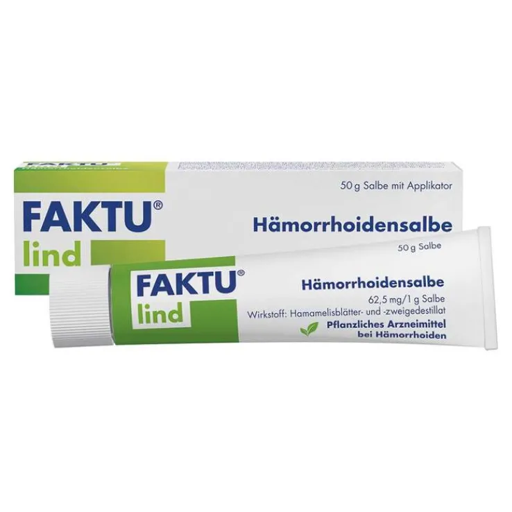 FAKTU lind Hämorrhoidensalbe mit Hamamelis, 50 g