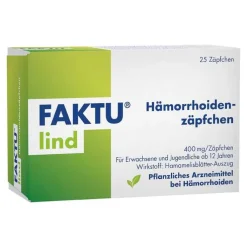 FAKTU lind Hämorrhoidenzäpfchen mit Hamamelis, 25 St