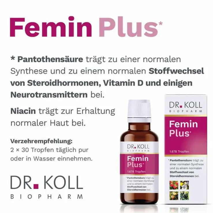 Femin Plus Dr. Koll Gemmo Komplex Himbeere Vit.B12, 50 ml