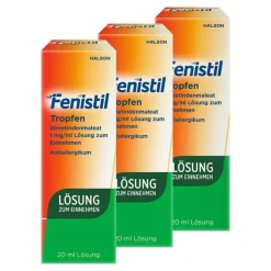 Fenistil Tropfen, Dimetindenmaleat 1 mg/ ml zum Einnehmen, Antiallergikum, 3X20 ml