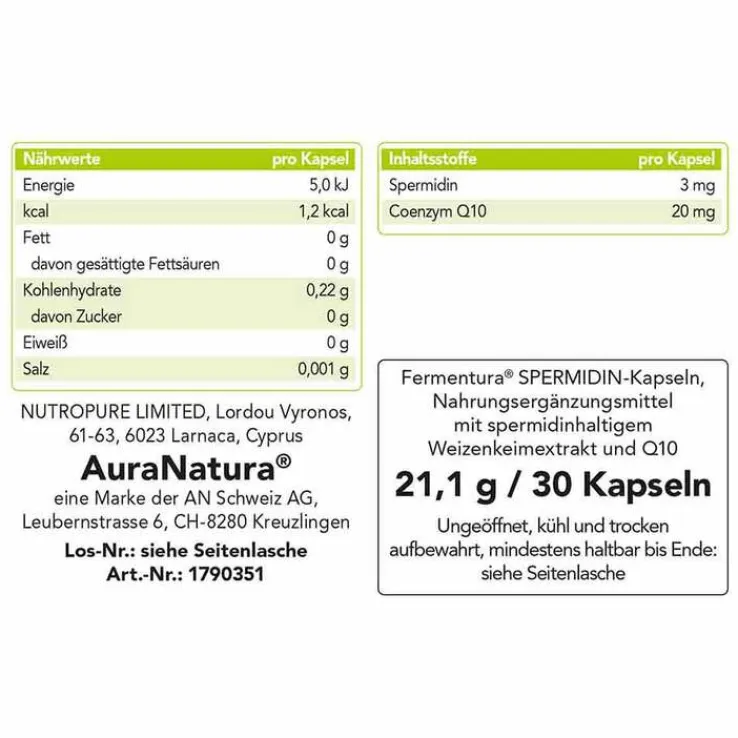 Fermentura Spermidin Kapseln, 30 St