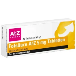 Folsäure AbZ 5 mg Tabletten, 20 St