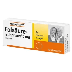 Folsäure Ratiopharm 5 mg Tabletten, 20 St