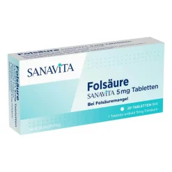 Folsäure Sanavita 5 mg Tabletten, 20 St