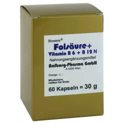 Folsäure + Vitamin B6 + B12 Komplex N Kapseln, 60 St
