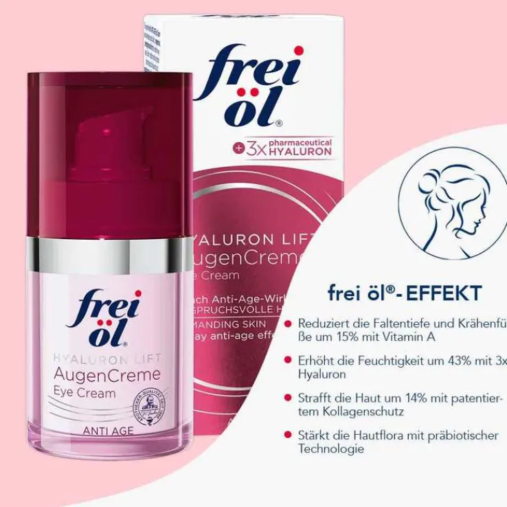 Frei Öl Anti-Age Hyaluron Lift Augencreme, 15 ml