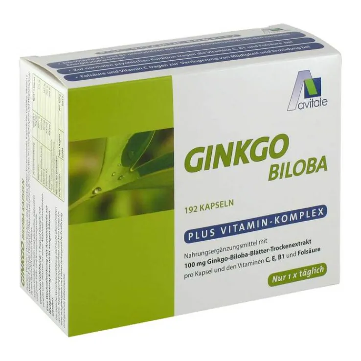 Ginkgo 100 mg Kapseln + B1 + C + E, 192 St