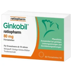 Ginkobil ratiopharm 40mg mit Ginkgo biloba, 30 St