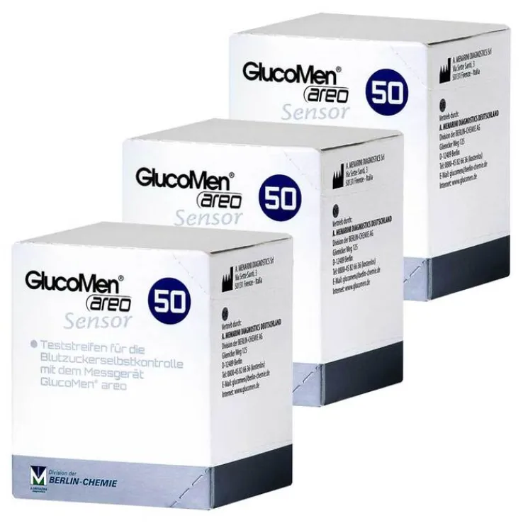 GlucoMen areo Sensor Teststreifen, 3x50 St