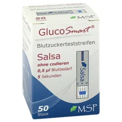 Glucosmart Salsa Blutzuckerteststreifen Dose, 50 St