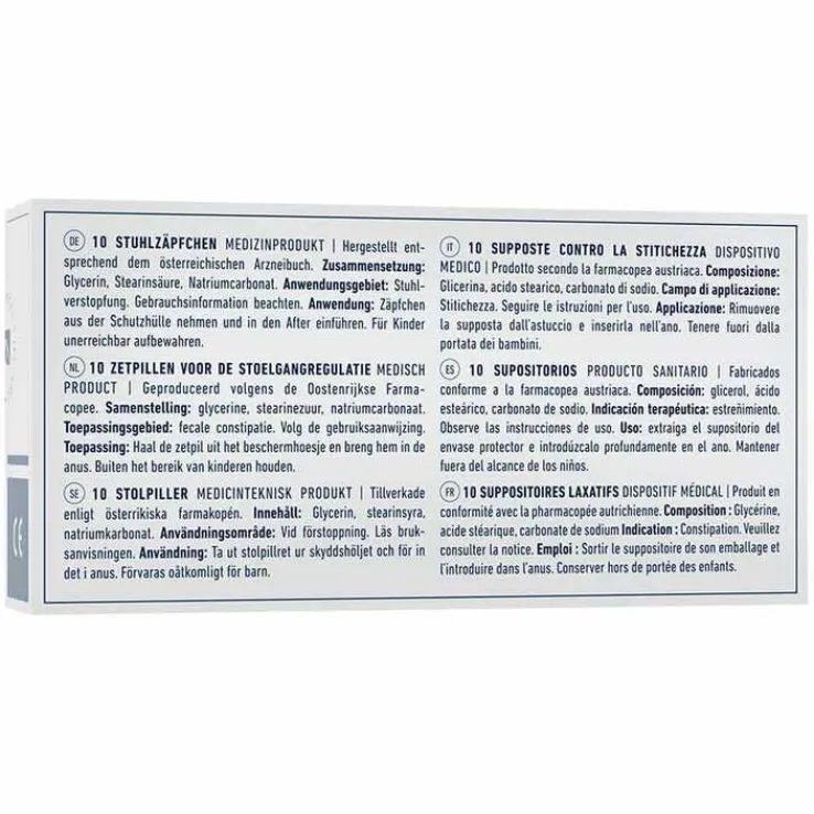 Glycerin Zäpfchen Rösch 1 g gegen Verstopfung, 10 St