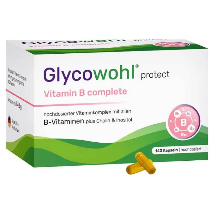 Glycowohl Vitamin B complete + Inositol + Cholin Kapseln , 140 St