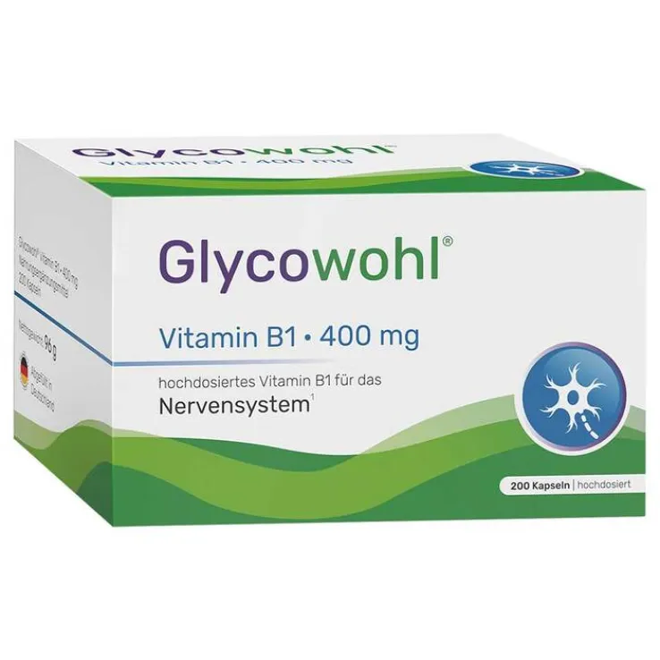 Glycowohl Vitamin B1 Thiamin 400 mg hochdos.Kapseln , 200 St
