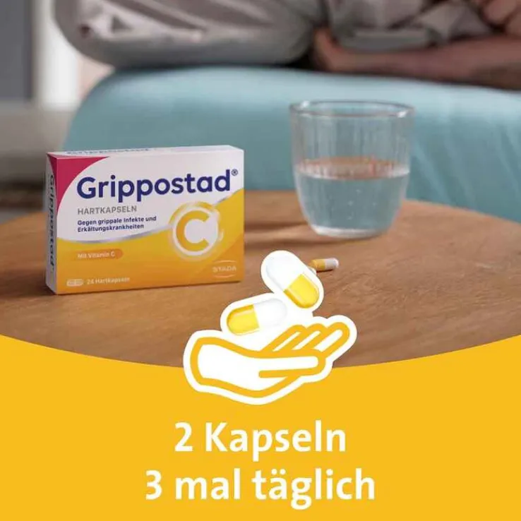 Grippostad C Hartkapseln bei Erkältung, 24 St
