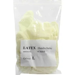 Handschuhe Einmal Latex unsteril groß, 4 St
