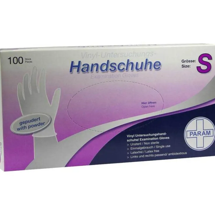 Handschuhe Einmal Vinyl gepudert S, 100 St