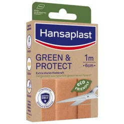Hansaplast GREEN & PROTECT Pflaster 6 cm x 1 m, 1 St