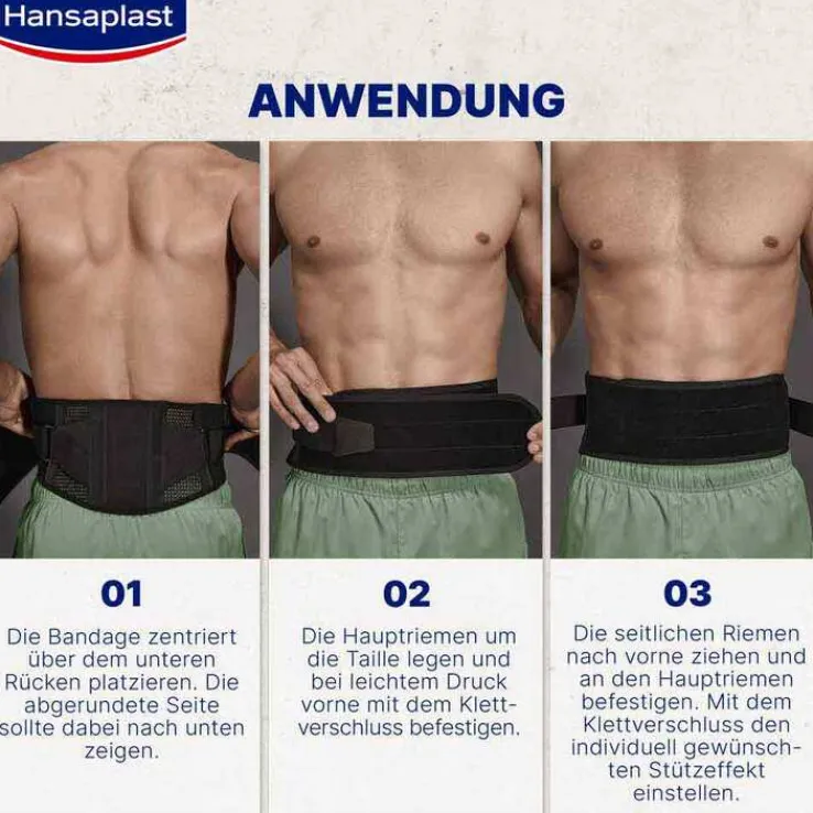 Hansaplast Rücken-Bandage verstellbar 82 - 118 cm, 1 St