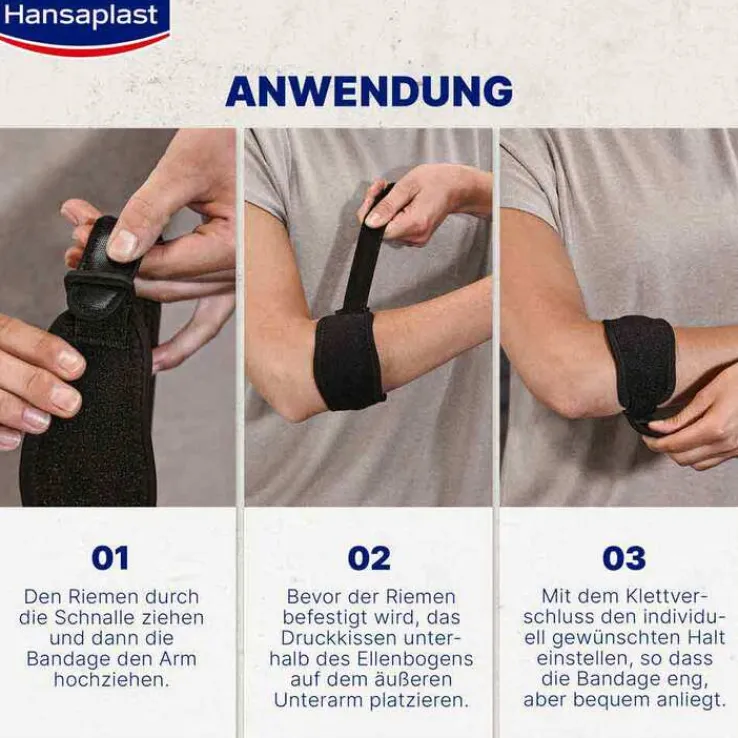 Hansaplast Tennisellenbogen-Bandage verstellbar, 1 St