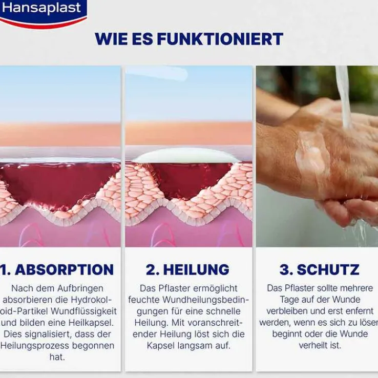 Hansaplast Zweite Haut Schutz Pflaster gross, 3 St