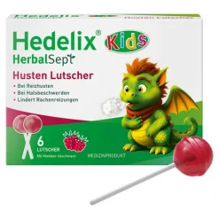 Hedelix Herbalsept Husten Lutscher Kids, 6 St