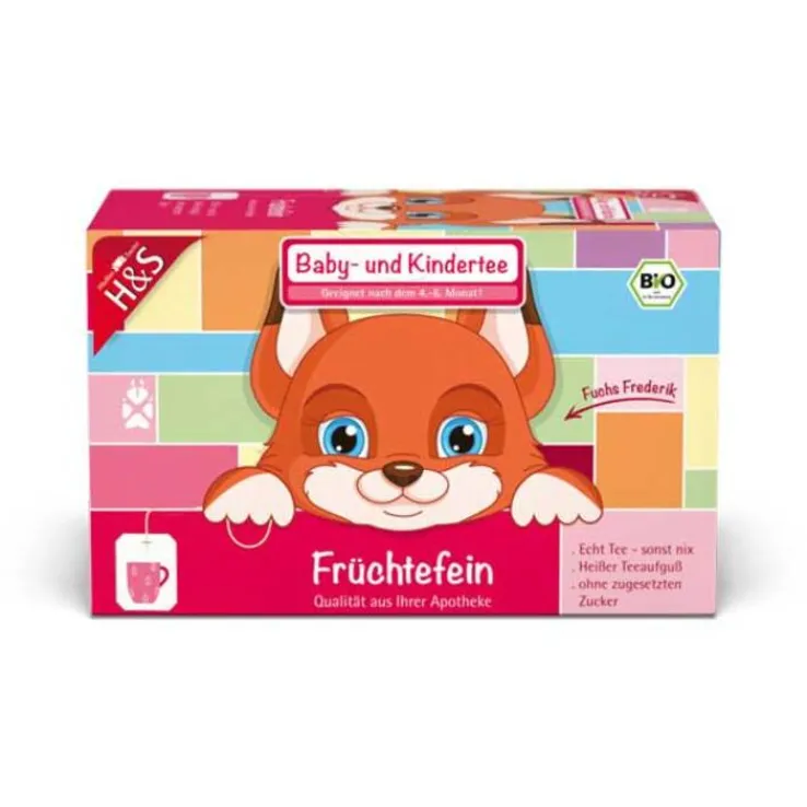 H&S Bio Baby- und Kindertee Früchtefein Filterbeutel, 20X2.5 g