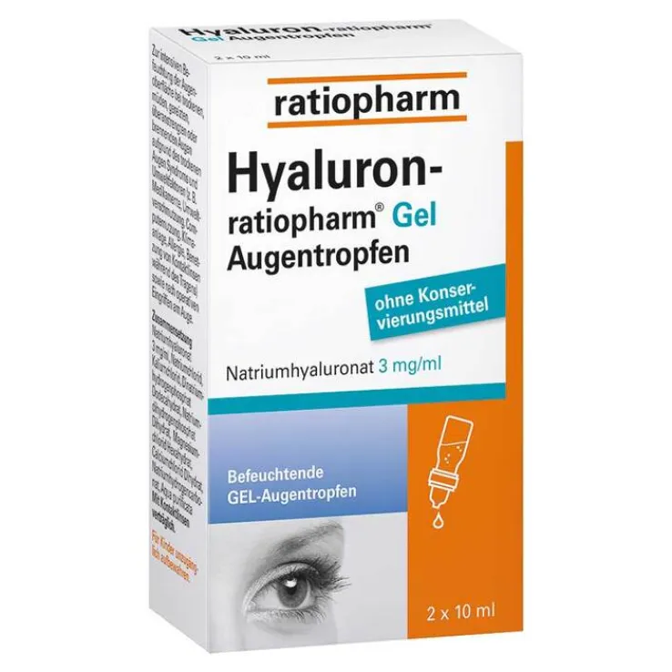Hyaluron-Ratiopharm Gel Augentropfen, 2X10 ml
