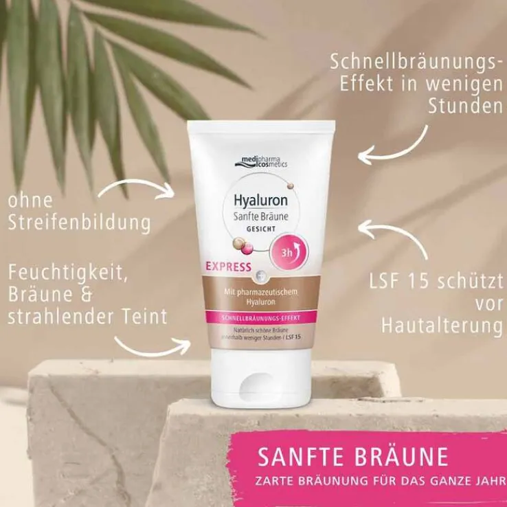 Hyaluron Sanfte Bräune Express Gesicht Creme, 30 ml