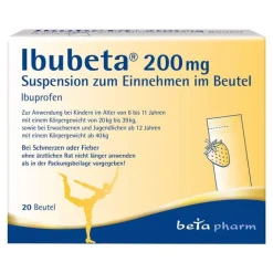 Ibubeta 200 mg Suspension zum Einnehmen im Beutel, 20 St