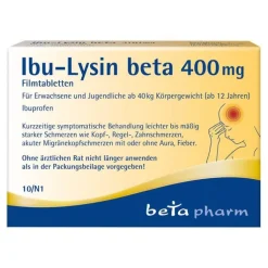 Ibu-Lysin beta 400 mg Filmtabletten, 10 St